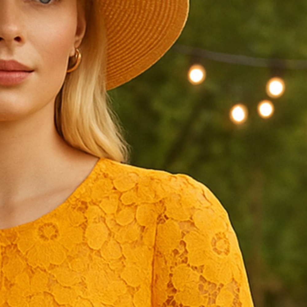👗 🌟 Anthropologie Rachel Parcell Orange Lace Midi Dress S like XS 0 2 Wedding - Picture 2 of 13